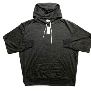 And Now This Fleece Hoodie Mens 2XL Black Gray Sweatshirt Pullover NEW